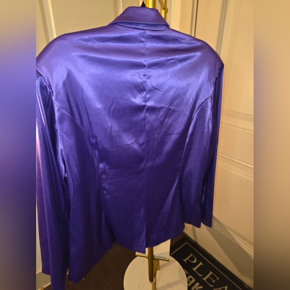 Purple Women's Blazer Nwt 2x Pit To Pit 24 Plus - Picture 6 of 6